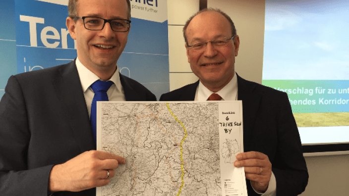 TenneT-Chef Lex Hartman mit Michael Brand